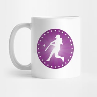 Softball Batter In Purple Mug